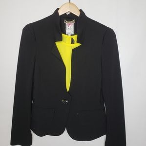 Yoana Baraschi Ponte knit fitted one button jkt